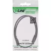 InLine DC-Verlängerungskabel, DC-Stecker/Buchse 5,5x2,5mm, AWG 18, schwarz 0,5m