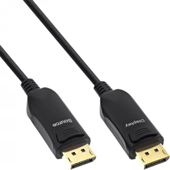 InLine DisplayPort 2.1 AOC Kabel 17210A, UHBR 13.5, optisch, aktiv, schwarz, 10 m