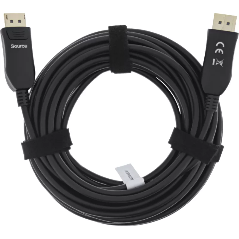 InLine DisplayPort 2.1 AOC-Kabel, UHBR, schwarz 20 m