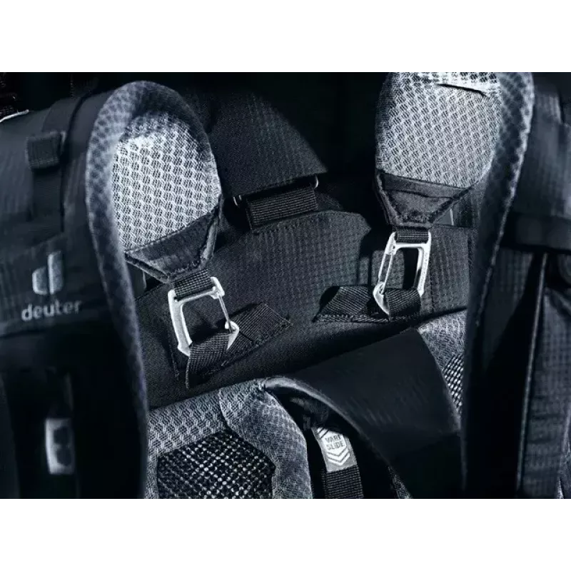 Rucksack DEUTER Aircontact Pro 75+10 — 75+10 l Fassungsvermögen, schwarz, langlebig wasserabweisend