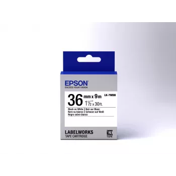 Epson Label Cartridge Standard LK-7WBN Schwarz/Weiß 36mm (9m)