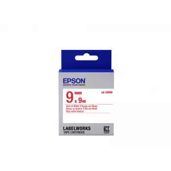 Epson Label Cartridge Standard LK-3WRN Rot/Weiß 9mm (9m), Rot auf Weiß, Japan, 9 mm, 9 m, 1 Stk., 25 mm