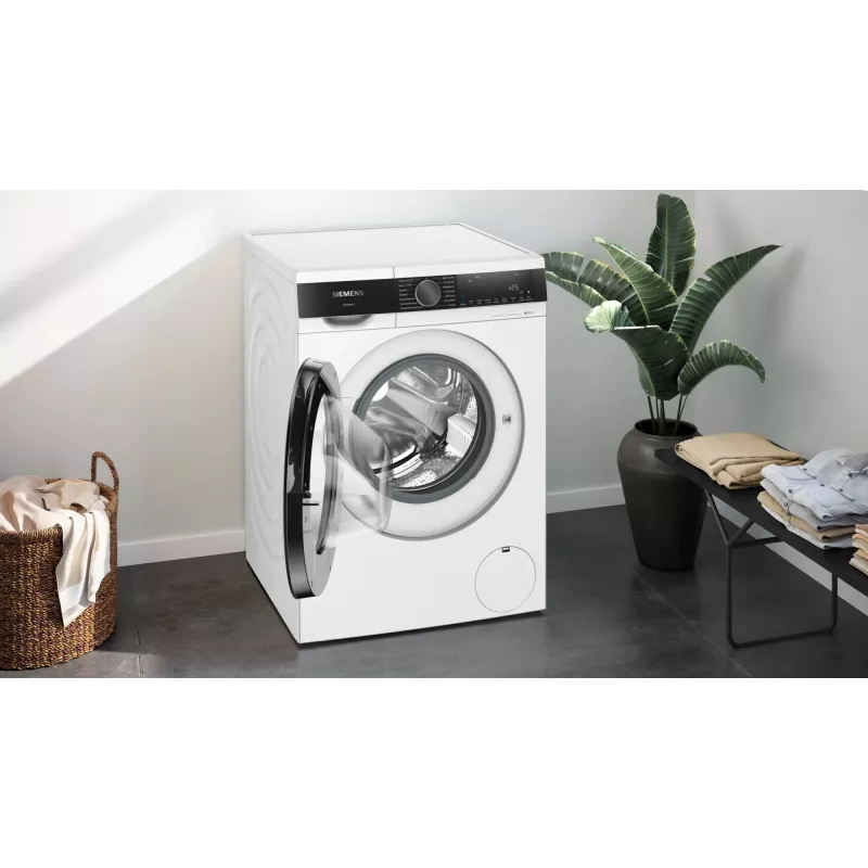 Siemens iQ500 WG44G2Z22 Waschmaschine Frontlader 9 kg 1351 U/min Schwarz, Weiß