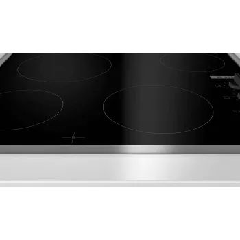 Bosch Serie 2 PKE645CA2E Kochfeld Schwarz, Edelstahl Einbau 60 cm Cerankochfeld 4 Zone(n)