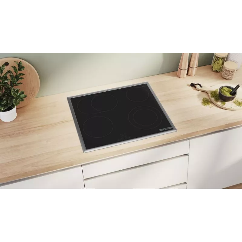 Bosch Serie 4 PKN645BA2E Kochfeld Schwarz Einbau 60 cm Cerankochfeld 4 Zone(n)