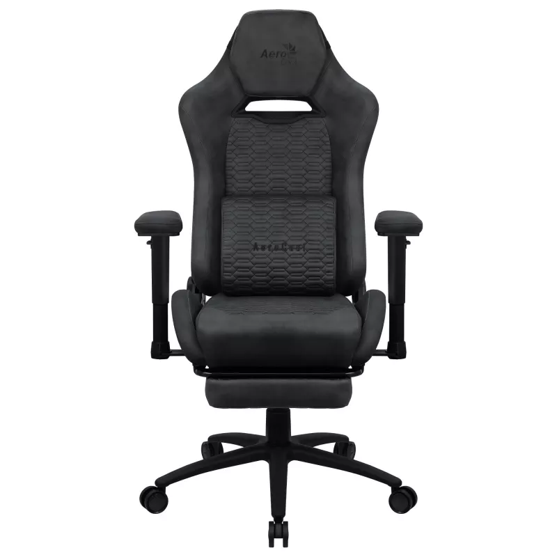 Universal Gaming-Stuhl AEROCOOL ROYALSLATEGR — gepolsterte Sitzfläche, grau, Stahlrahmen, max. Benutzergewicht 150 kg