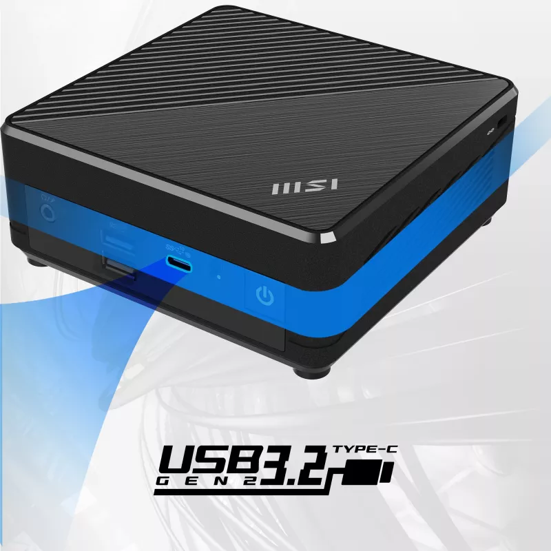 MSI Cubi N ADL-006DE Intel® N N200 4 GB DDR4-SDRAM 128 GB SSD Windows 11 Pro Mini PC Schwarz
