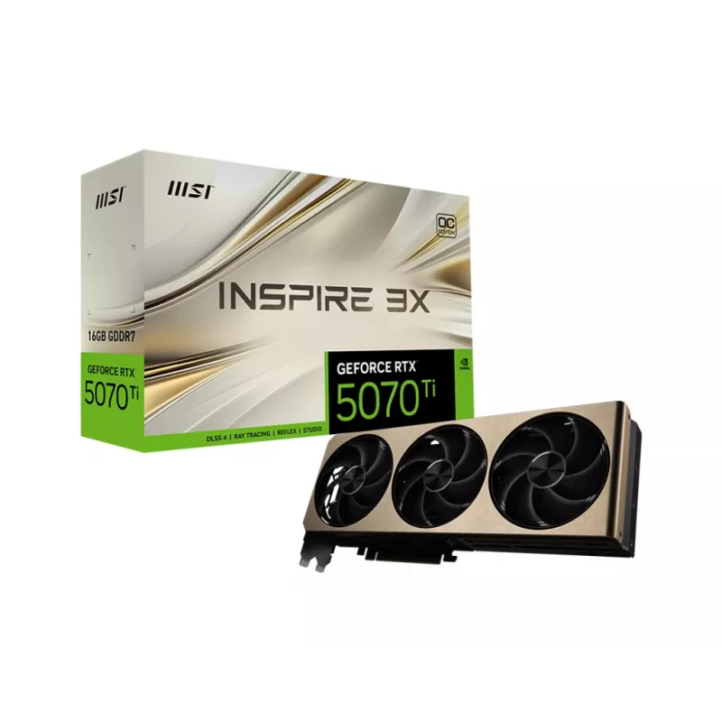MSI GEFORCE RTX 5070 TI 16G INSPIRE 3X OC Grafikkarte NVIDIA 16 GB GDDR7