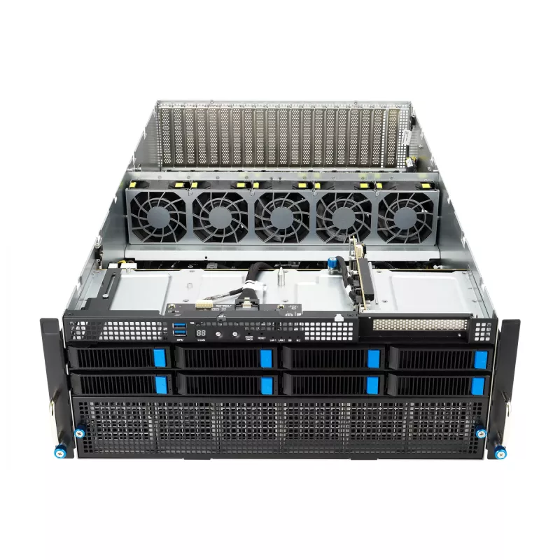 Rackserver ASUS ESC8000A-E12-SKU2 (4U) – unterstützt 2× AMD EPYC 9004, DDR5 bis zu 6 TB, 24 DIMM, 3000W PSU