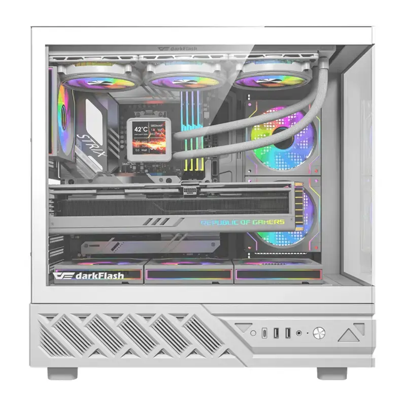 Computergehäuse DarkFlash DS950 (weiß) — Mid-Tower ATX-kompatibles Gehäuse