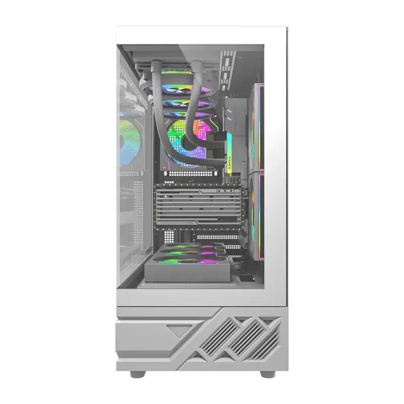 Computergehäuse Darkflash DS950 (weiß) mit 6 vorinstallierten Lüftern
