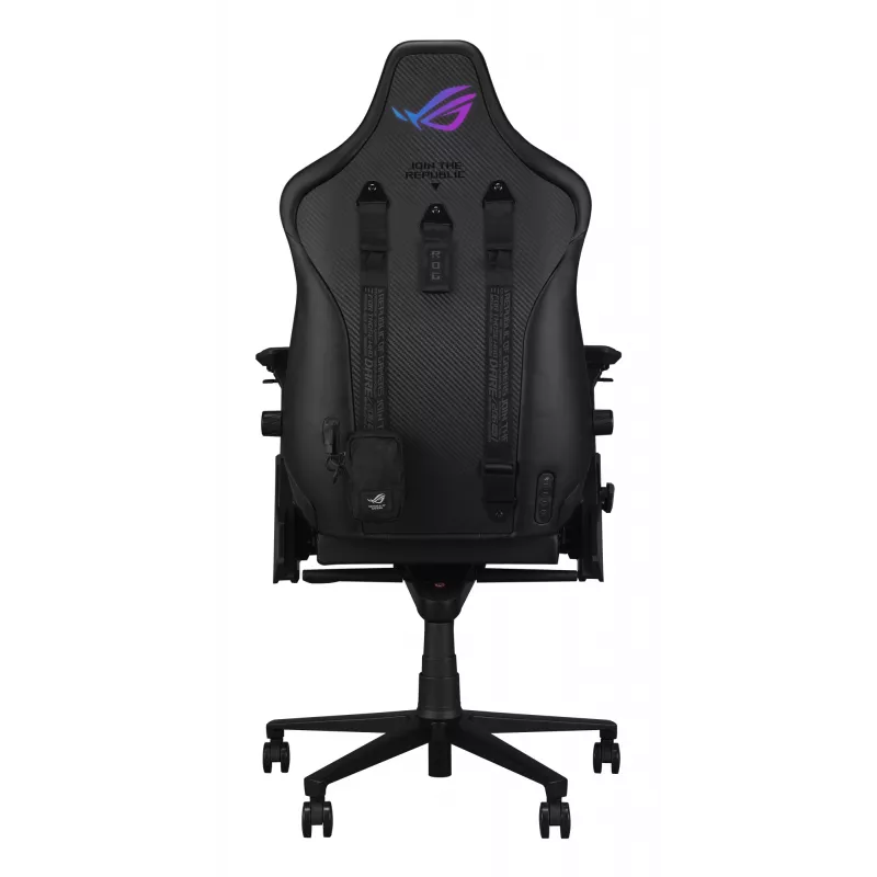 Universal-Gaming-Stuhl ASUS ROG Courser — gepolsterte Sitzfläche, max. Gewicht 136 kg, Sitzfläche 670×700 mm, Mindesthöhe 140 cm, schwarz