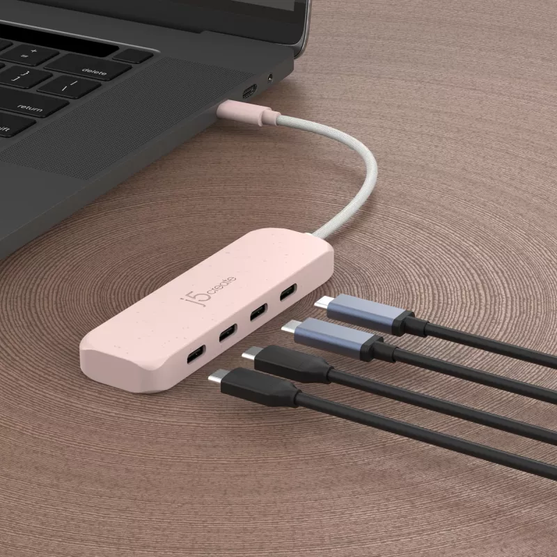 j5create Umweltfreundlicher USB-C auf 4-Port Typ-C Gen 2 Hub