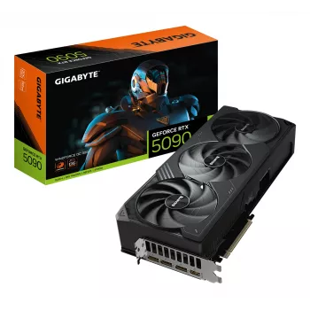 GIGABYTE GeForce RTX 5090 WINDFORCE OC 32G Grafikkarte – 32 GB GDDR7, 512 Bit, PCI-E 5.0, 2467 MHz Kerntakt, 3 x DP 2.1a, 1 x HDMI 2.1b, NVIDIA DLSS 4, GV-N5090WF3OC-32GD
