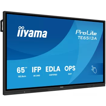 Interaktives Flachbildschirm IIYAMA TE6513A-B2AG 64,5 Zoll (163,8 cm) 4K UHD 500 cd/m² Wi‑Fi Android 24/7 Touchscreen
