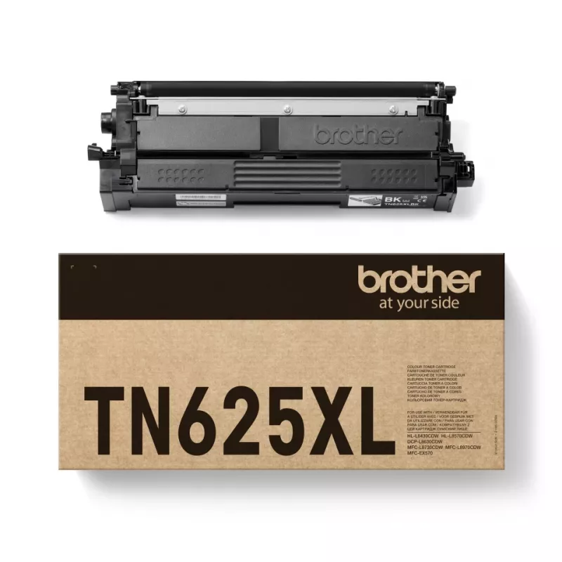 Toner-Kartusche Brother TN-625XLBK — Original Schwarz, Reichweite 5500 Seiten, 1 Stk.