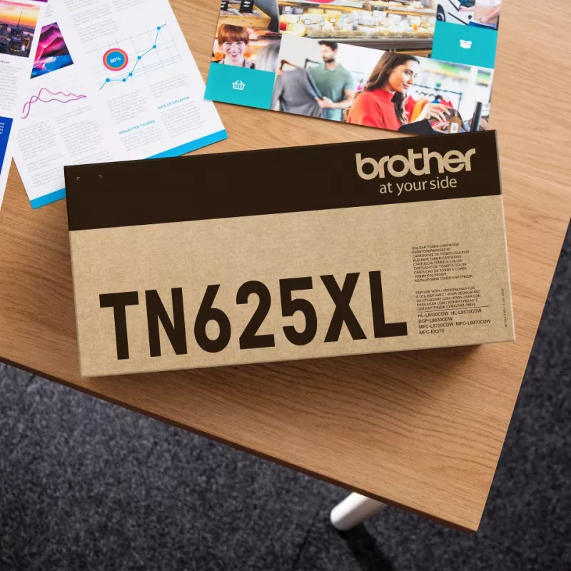 Toner-Kartusche Brother TN-625XLBK — Original Schwarz, Reichweite 5500 Seiten, 1 Stk.