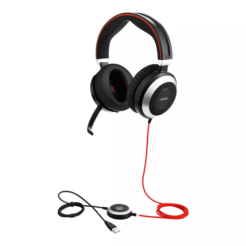 Jabra Evolve 80 MS Stereo, Kabelgebunden, Büro/Callcenter, 646 g, Headset, Schwarz