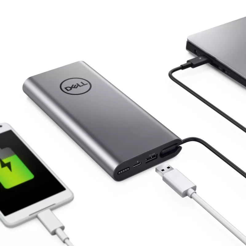 Tragbare Powerbank Dell PW7018LC Lithium-Ionen 1x USB-A-Ausgang Silber