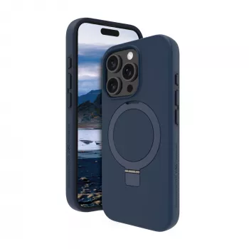 dbramante1928 Iceland Ultra D3O MagSafe Rückseitenabdeckung mit Kickstand, iPhone 16 Pro Max, Blau