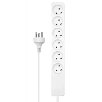 Microconnect MC-GRU0607DKW Stromverlängerung 7 m 6 AC-Ausgänge Innenbereich Weiß