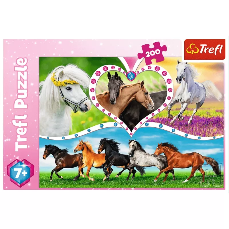 Trefl Puzzle 200 Teile, Schöne Pferde (13248)