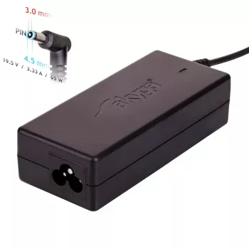 Akyga AK-ND-58 Notebook-Netzteil 19,5 V / 3,34 A, 65 W, 4,5 x 3,0 mm Stecker mit Pin, für Dell