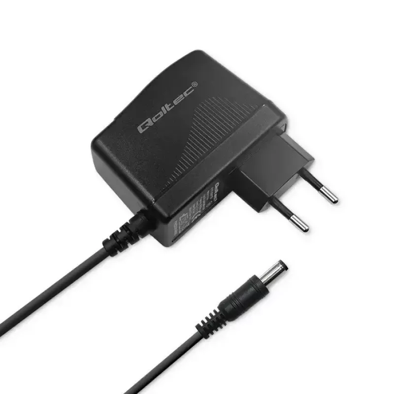 Qoltec 52397 Steckernetzteil, 24 W, 12 V, 2 A, 5,5 x 2,1 mm