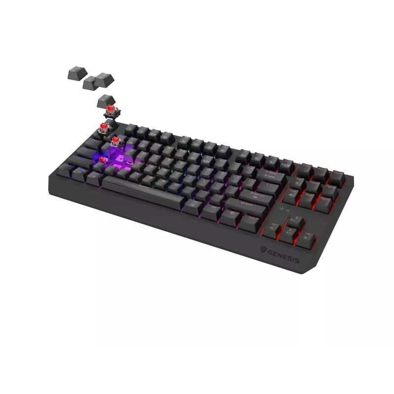 GENESIS Thor 230 TKL Tastatur Gaming USB + RF Wireless + Bluetooth QWERTZ Schwarz