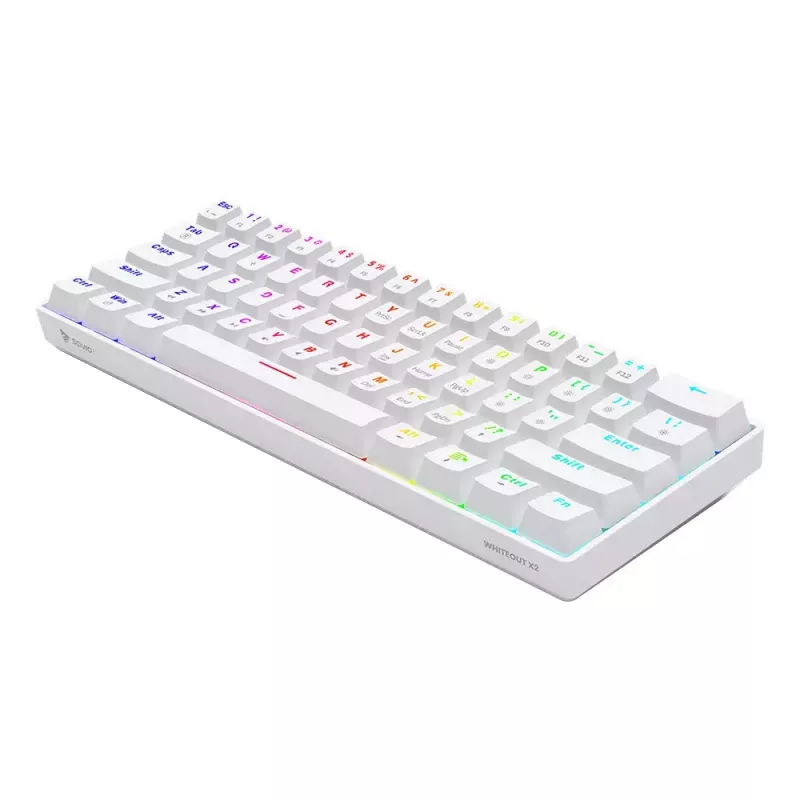 Savio WHITEOUT X2 RED Gaming-Tastatur USB QWERTY Mechanisch 61 Tasten
