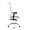 Ergonomischer Bürostuhl Diablo Chairs V-Basic Weiß-Grau – verstellbare Höhe und Neigung, Armlehnen, Lendenwirbelstütze