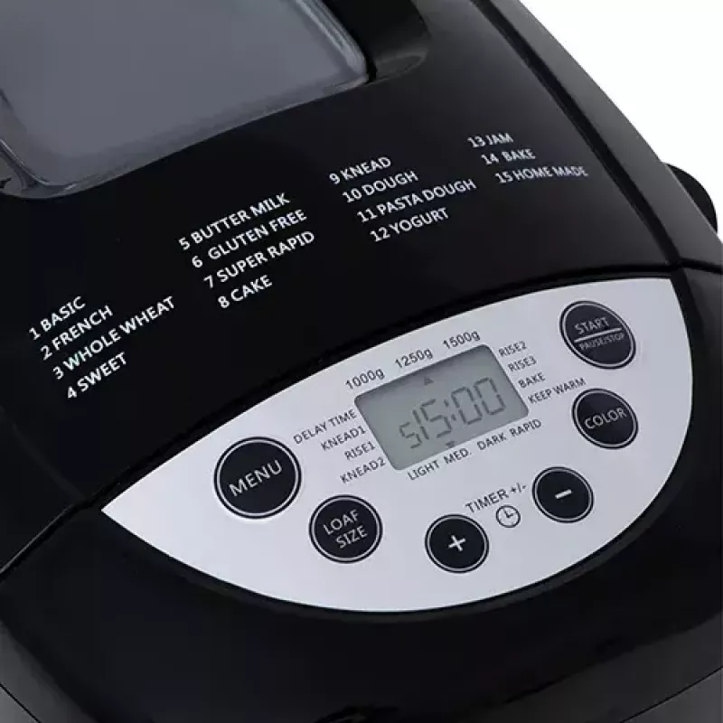 Brotbackautomat Mesko Home MS 6022 850 W Schwarz Digitaler Timer