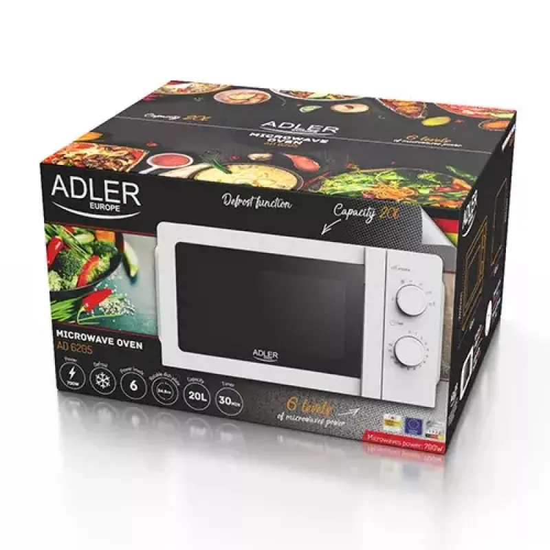 Solo-Mikrowelle Adler AD 6205, 700 W, 20 L