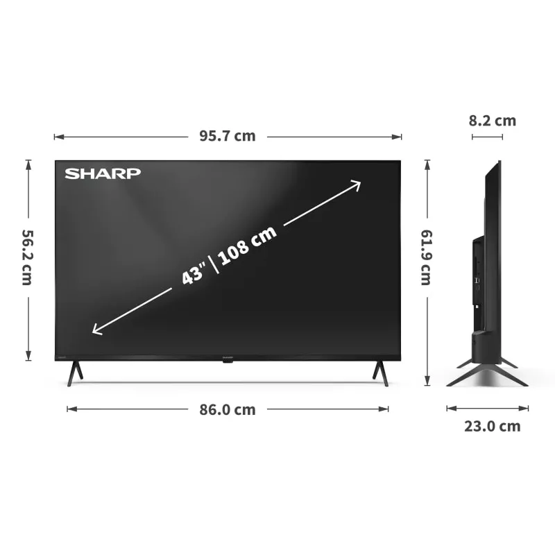 Sharp 43HL4265E TV 109,2 cm (43 Zoll) 4K Ultra HD Smart TV Wi-Fi Schwarz