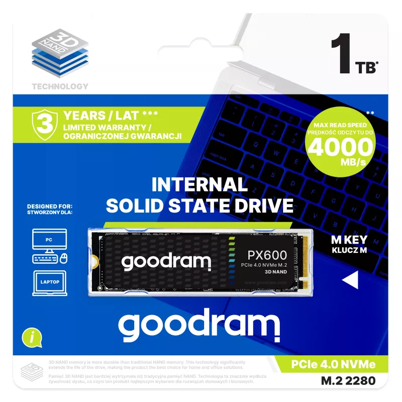 Goodram SSDPR-PX600-250-80 interne SSD 250 GB M.2 PCI Express 4.0 NVMe 3D NAND