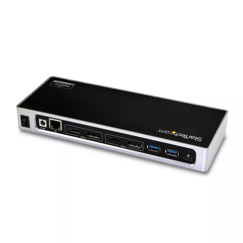 StarTech.com USB-C & USB-A Dock - Dual-Monitor 4K 60Hz Dock DisplayPort + HDMI - Hybride USB 3.0 Dockingstation für USB-C- oder USB-A-Laptops - 6x USB Typ-A, GbE - USB 3.1 Gen 1 - Mac/Windows