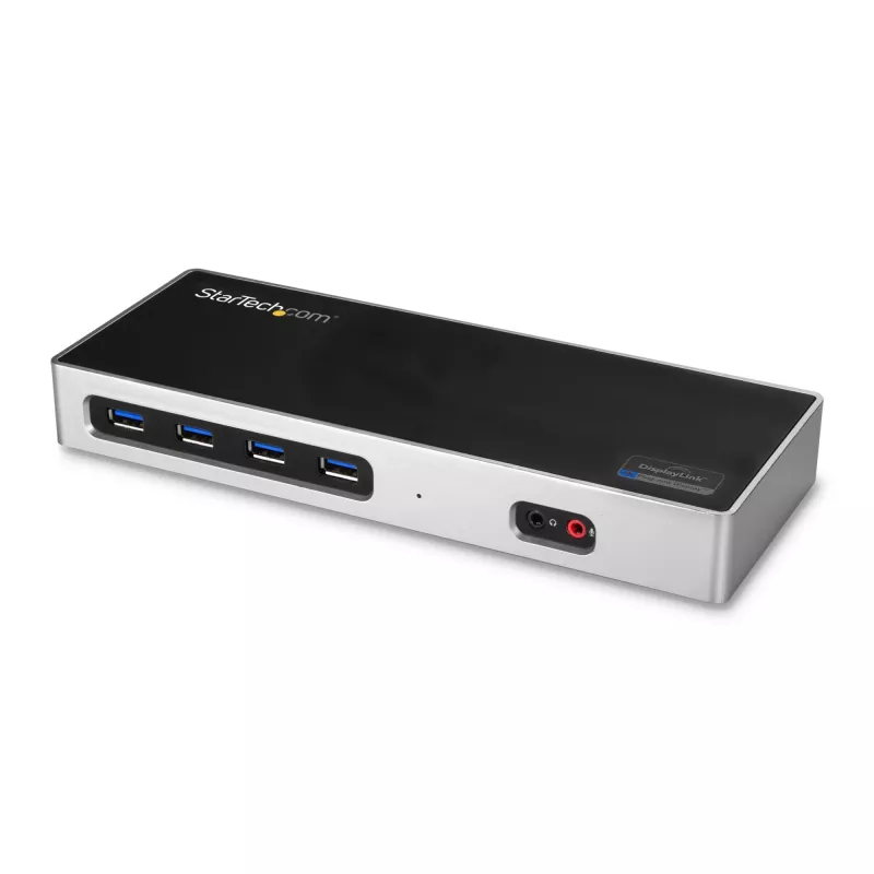 StarTech.com USB-C & USB-A Dock - Dual-Monitor 4K 60Hz Dock DisplayPort + HDMI - Hybride USB 3.0 Dockingstation für USB-C- oder USB-A-Laptops - 6x USB Typ-A, GbE - USB 3.1 Gen 1 - Mac/Windows