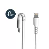 StarTech.com 3 Fuß (1m) Robustes weißes USB-A-auf-Lightning-Kabel – Schwerlast-Rugged-Aramidfaser-USB-Typ-A-auf-Lightning-Lade-/Sync-Netzkabel – Apple MFi-zertifiziert iPad/iPhone 12