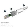 StarTech.com 3 Fuß (1m) Robustes weißes USB-A-auf-Lightning-Kabel – Schwerlast-Rugged-Aramidfaser-USB-Typ-A-auf-Lightning-Lade-/Sync-Netzkabel – Apple MFi-zertifiziert iPad/iPhone 12