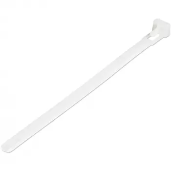 StarTech.com 15 cm wiederverwendbare Kabelbinder – 7 mm breit, 35 mm Bündeldurchmesser, 22 kg Zugfestigkeit, lösbare Nylonbinder, innen/außen, 94V-2/UL gelistet, 100 Stück – Weiß