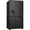 Hisense RS818N4TFC Side-by-Side-Kühlschrank Freistehend 632 L Schwarz, Edelstahl