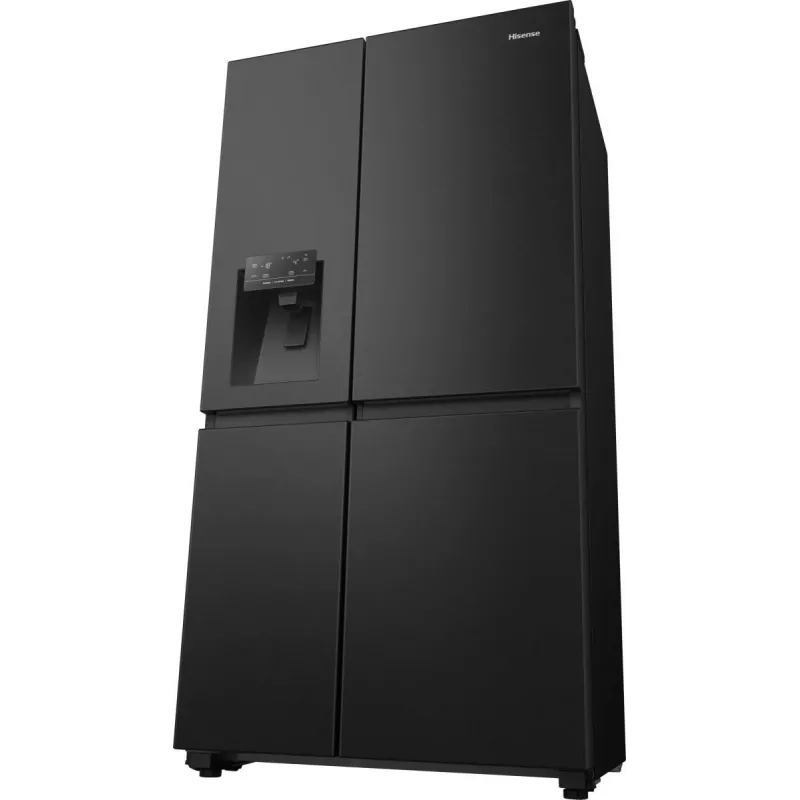 Hisense RS818N4TFC Side-by-Side-Kühlschrank Freistehend 632 L Schwarz, Edelstahl