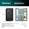 Hisense RS818N4TFC Side-by-Side-Kühlschrank Freistehend 632 L Schwarz, Edelstahl