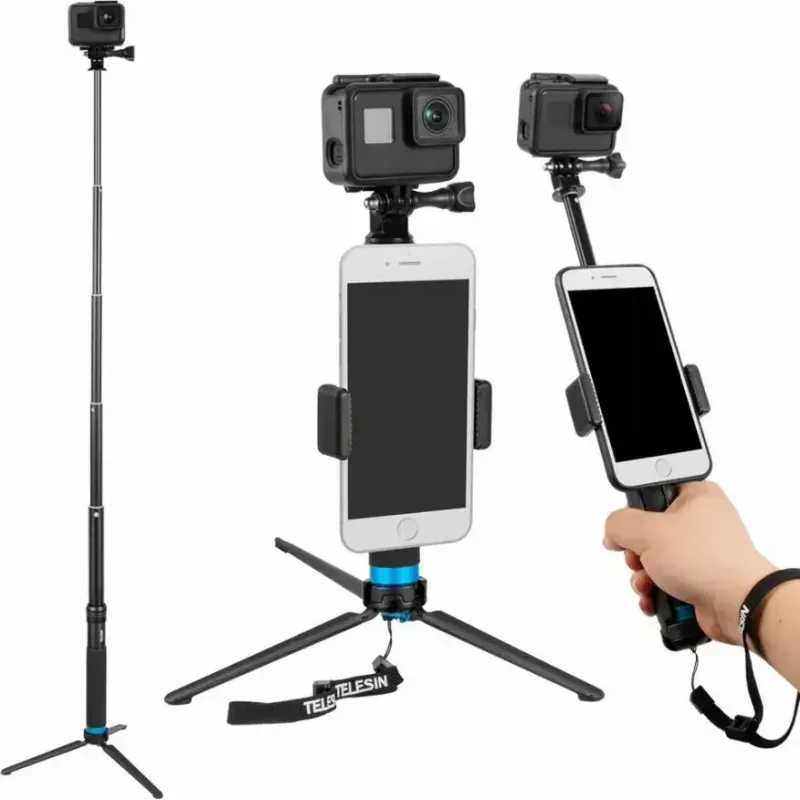 Selfie-Stick-Stativ Telesin GP-MNP-090-S verstellbare Höhe leicht