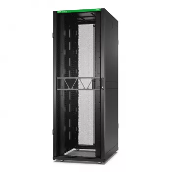 APC NetShelter SX Server Rack Gen 2, 45U, 2124H x 750W x 1070D mm, mit Seitenwänden, Schwarz