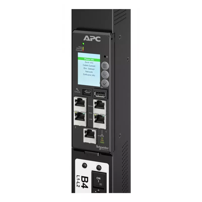 APC NetShelter Rack PDU Advanced Gen 2, Metered, 3Phasen, 22,1 kW 400 V 32 A oder 17,3 kW 415 V 30 A, 530P6, 48 Ausgänge