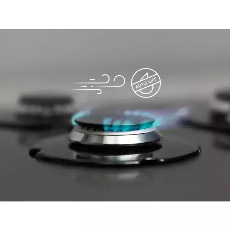 Gas-Kochfeld CGS6436BX WOK, 4 Kochzonen, mechanische Steuerung