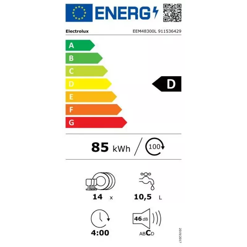 Einbau-Geschirrspüler Electrolux SatelliteClean EEM48300L, 14 Maßgedecke, 46 dB