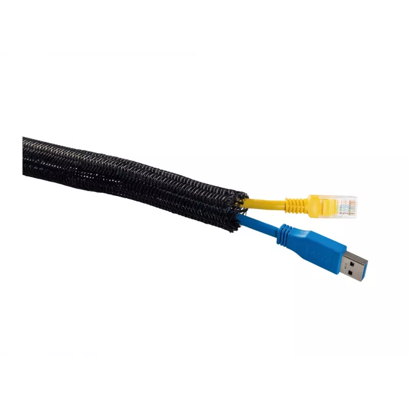 Kabelstrumpf Multibrackets M Universal Kabel Sock Self Wrap Basic 19 mm Schwarz 50 m, Polyester, -50–150 °C