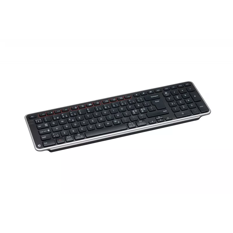Contour Design Balance Tastatur, Full-size (100%), Kabellos, RF Wireless + USB, Scherenschalter-Tastatur, QWERTY, Schwarz